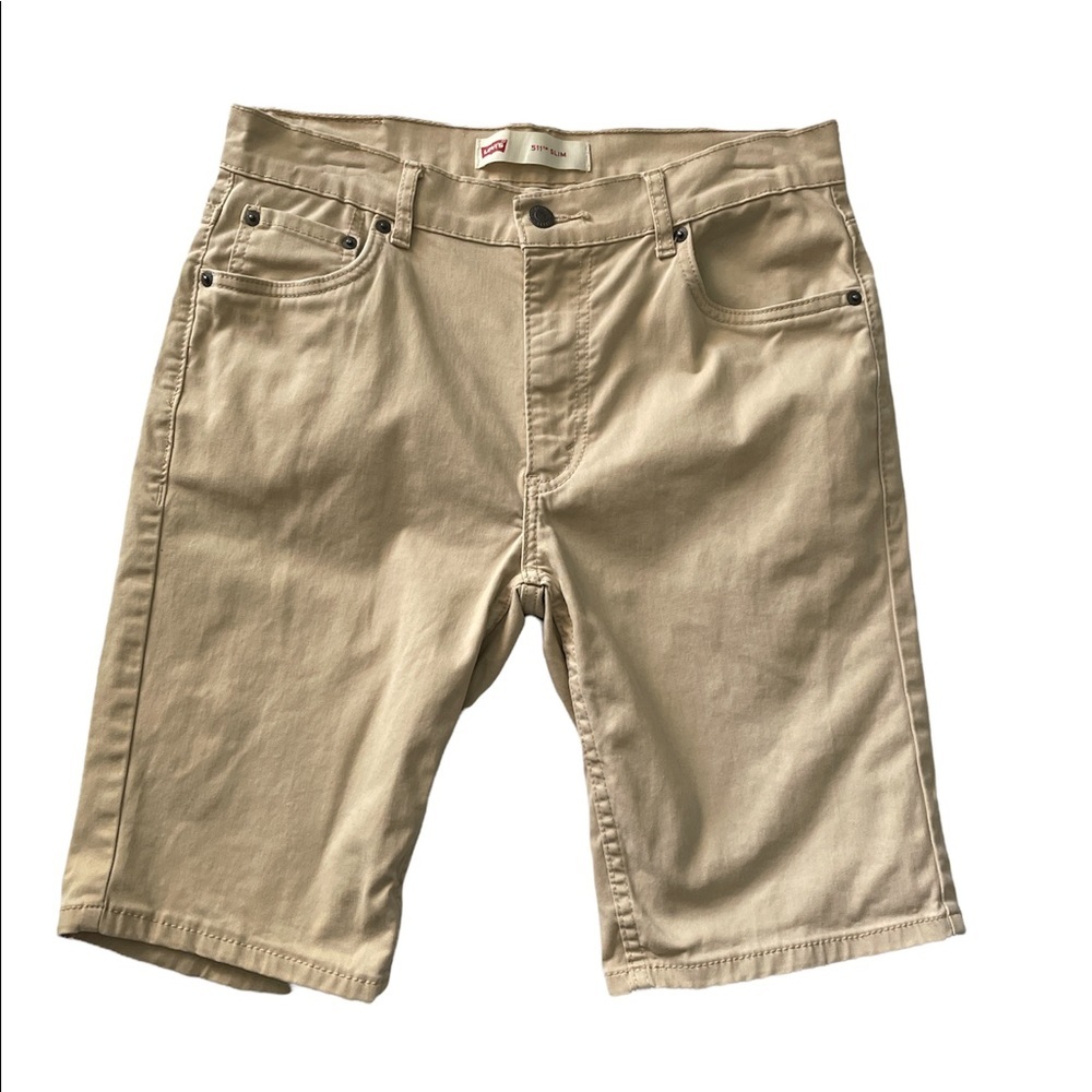 Levi's 511 Men Tan Stretch Slim Fit Jean Shorts Sz 20 Denim